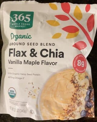 Vanilla Maple Flavor Ground Seed Blend Flax & Chia