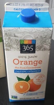 100% Orange Calcium + Vitamin D Juice