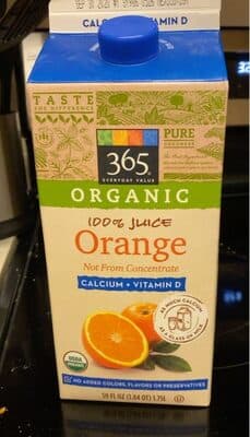 Orange Organic 100% Juice