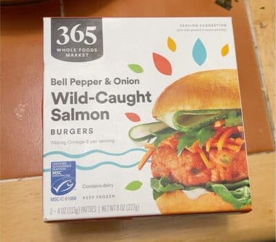 Bell Pepper & Onion Wild-Caught Salmon Burgers