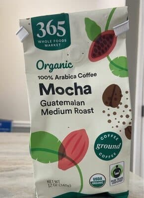 Organic 100% arabica coffee mocha guatemalan medium roast