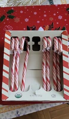 Peppermint Flavored Organic Candy Canes