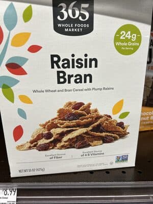 Raisin Bran Whole Wheat and Bran Cereal with Plump Raisins