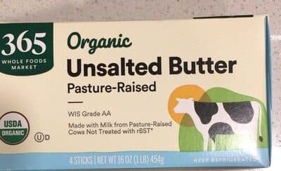 Unsalted Organic Pasture-Raised Butter