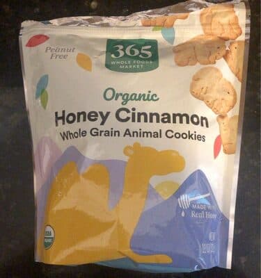 Organic Honey Cinnamon Whole Grain Animal Cookies