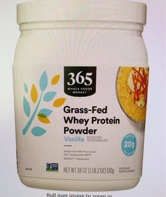 Grass-Fed Whey Protein Powder Vanilla