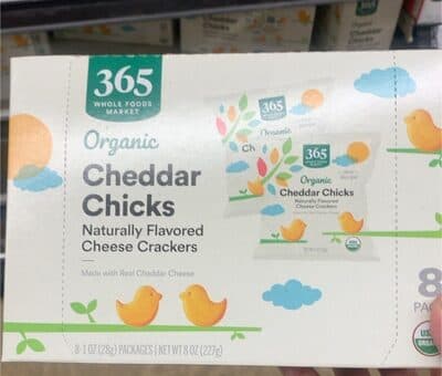 Cheddar Chicks Flavored Organic Cheese Crackers