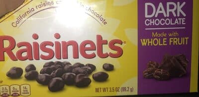 Dark Chocolate California Raisins Covered in Chocolate