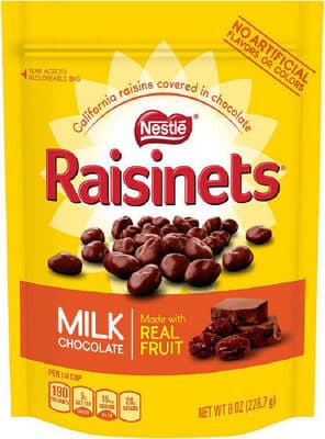 Milk Chocolate California Covered in Raisins