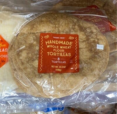 Whole wheat flour tortilla