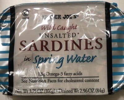 Wild caught undakted sardines in spring water