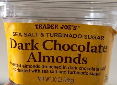 Trader Joe's, Sea Salt & Turbinado Sugar Dark Chocolate Almonds