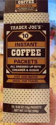 Instant coffee packets