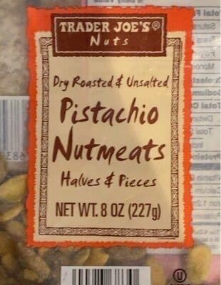 Dry Roasted & Unsalted Pistachio Nutmeats Halves & Pieces