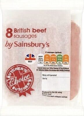 Butcher's Choice British Beef Sausages