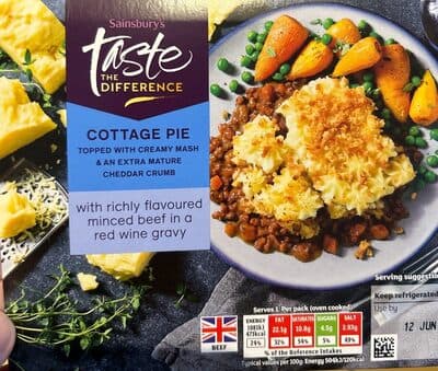 Cottage Pie - taste the difference