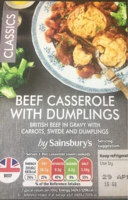 Beef Casserole with Dumplings