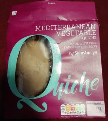 Mediterranean vegetable quiche