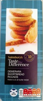 Sainsbury's Taste the Difference Demerara Shortbread Rounds