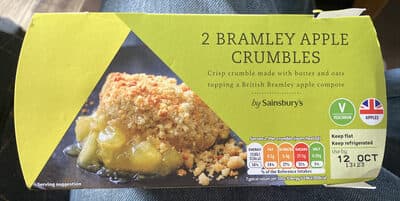 Bramley apple crumbles
