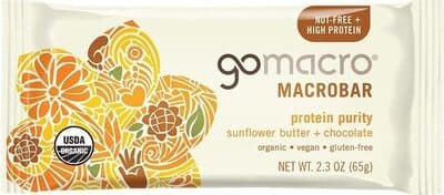 Macrobar organic vegan protein bars sunflower