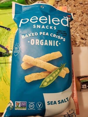 Baked Organic Crunchy Pea Snack, Sea Salt