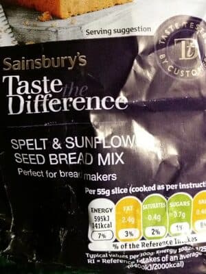 Spelt & Sunflower Seed Bread Mix