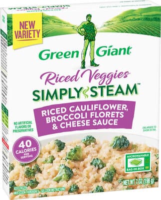 Riced Cauliflower, Broccoli Florets & Cheese Sauce