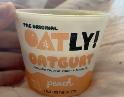Peach Fruit On The Bottom Oatgurt Non-Dairy Full-Fat Yogurt Alternative