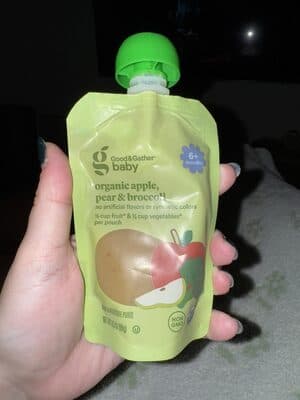Organic Apple Pear And Broccoli Pouch