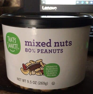 Mixed Nuts 80% Peanuts, Almonds, Cashews, Filberts, Pecans