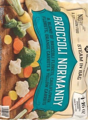 BROCCOLI NORMANDY A BLEND OF BROCCOLI FLORETS, CAULIFLOWER FLORETS, ORANGE CARROTS & YELLOW CARROTS