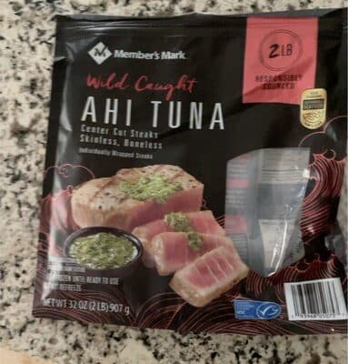 Wild Caught Ahi Tuna Skinless, Boneless Center Cut Steaks