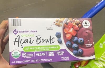 Member's Mark Organic acai bowls