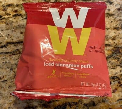 Iced cinnamon puffs