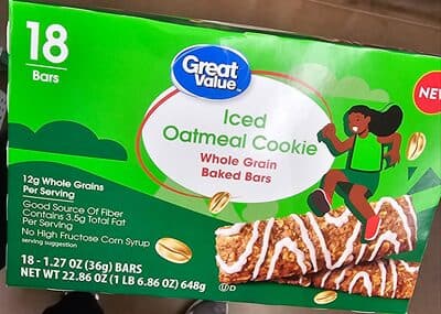 Iced Oatmeal Cookie Whole Grain Baked Bars