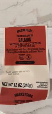 Everything Spiced Salmon with Mashed Potatoes & Green Beans