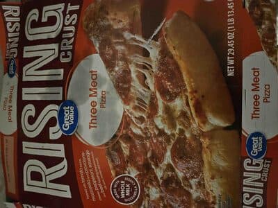 Three meat pizza