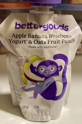 Apple Banana Blueberry Yogurt & Oats Fruit Pouch