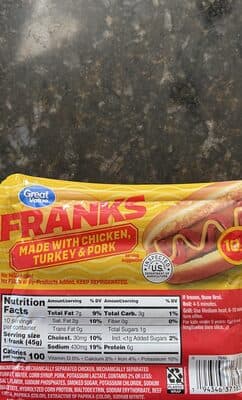 Franks Made With Chicken, Turkey & Pork