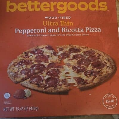 Ultra Thin Pepperoni and Ricotta Pizza
