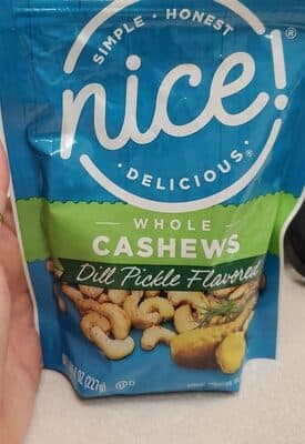 Whole cashews dill pickle flavored