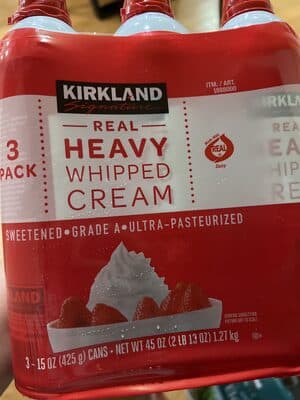 Kirkland real heavy whipping cream