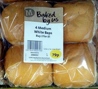 Medium White Baps