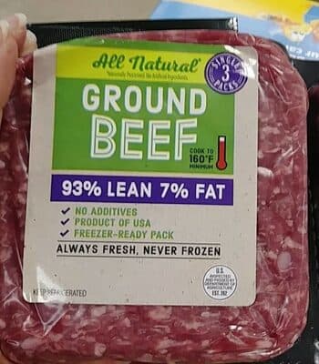 All natural Ground Beef