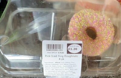 Pink Iced Ring Doughnuts