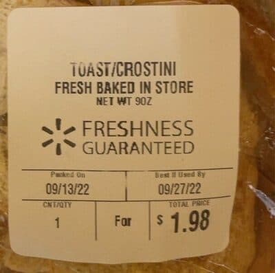 Toast crostini