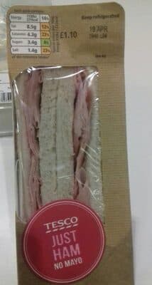 Tesco Just Ham sandwiches
