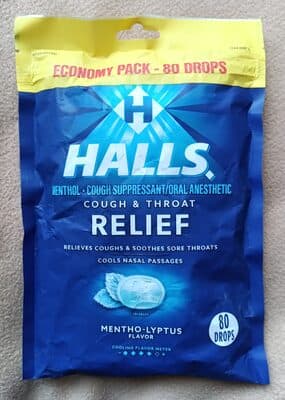 Halls Menthol Mentho-Lyptus Flavor Cough Suppressant/Oral Anesthetic