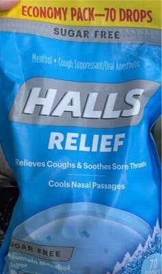Halls Sugar-Free Cough Drops Mountain Menthol